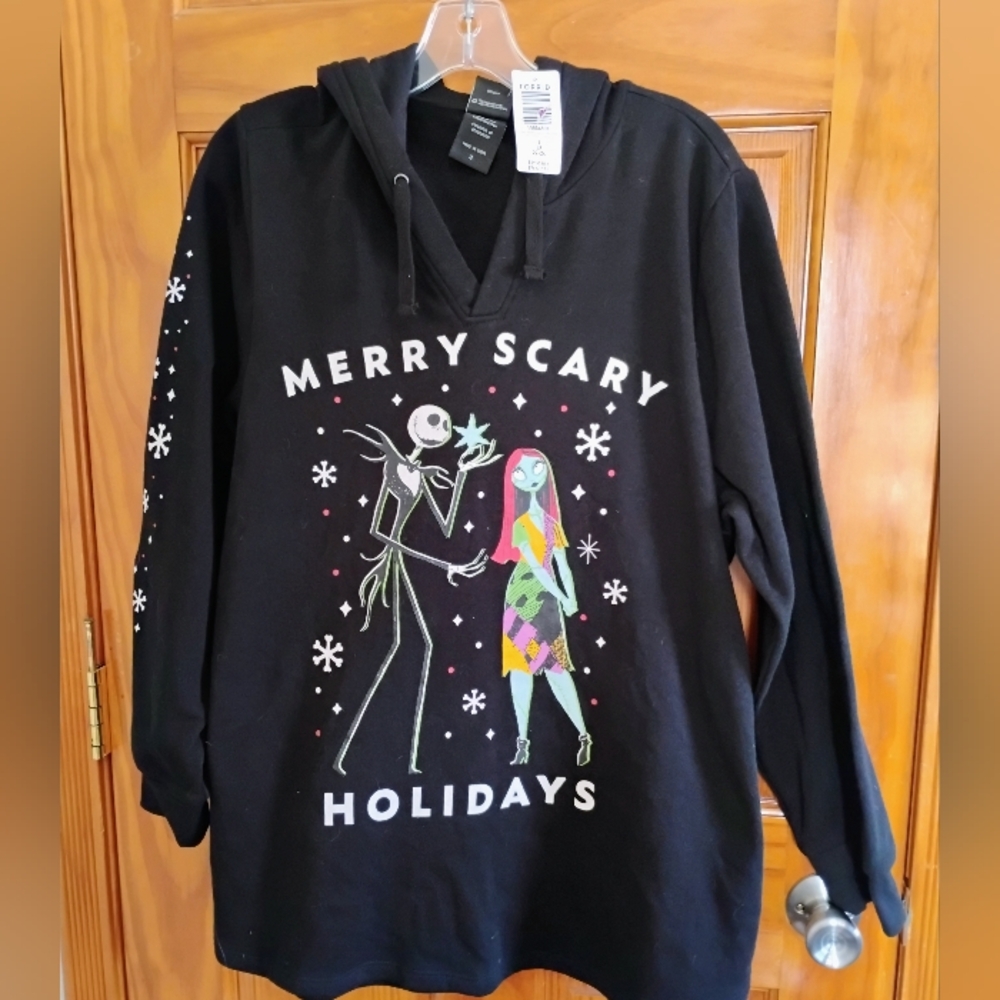 🆕 Nightmare Before Christmas Hoodie, Sz 3X, NWTs